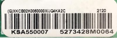 MAIN PARA SMART TV INSIGNIA 4K RESOLUCION (3840 x 2160) / NUMERO DE PARTE XKCB02K006 / 715GA715-M01-B00-005G / (G)XKCB02K006 / PANEL TPT550U1- QVN05.U REV:S57B1BC / DISPLAY T550QVN05.7 / MODELO NS-55DF710NA21 - Imagen 3